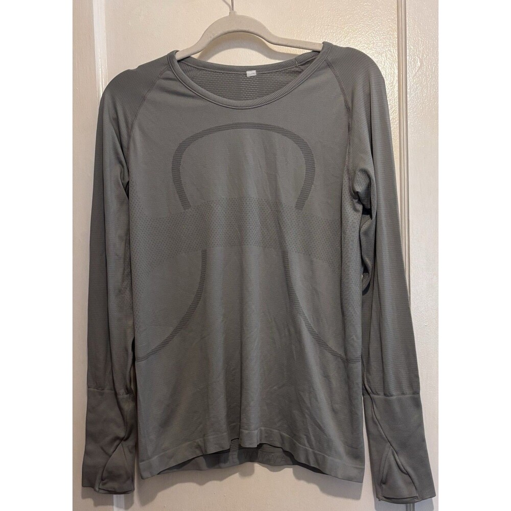 Lululemon Swiftly Tech 2.0 Long Sleeve Shirt Gray Size 10 Running Workout